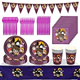 Harry Potter Party Magic Theme Set, Harry Potter Party Table Juego de cumpleaños Decoraciones para fiestas Vajilla Kit Fiesta Cumpleaños Vajilla Suministros para fiestas Decoraciones de cumpleaños Banner Platos Tazas